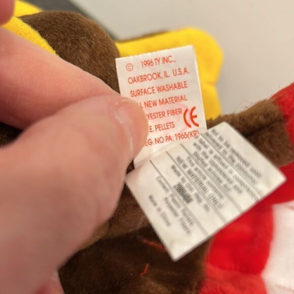 Ty Beanie Babies "Gobbles" the Turkey/Vintage Holiday Decor - Picture 7 of 10